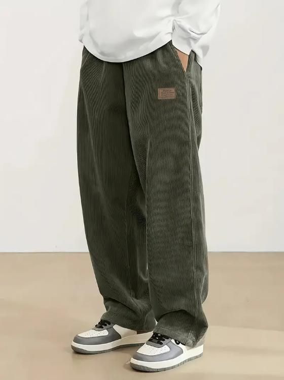 Men's Loose Fit Corduroy Cargo Style Trouser - Image 3